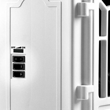 Deuba Elektro Kamin Elektrischer mit Heizung LED Kaminfeuer Effekt 2000W weiß Flammeneffekt Heizer Ofen weiß - 2
