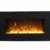 GLOW FIRE Neptun Elektrokamin mit Heizung, Wandkamin mit LED | Künstliches Feuer mit zuschaltbarem Heizlüfter: 750/1500 W | Fernbedienung, 84 cm, Schwarz, Kristalldekoration - 1