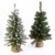 artplants.de Mini Weihnachtsbaum WARSCHAU, grün, Jutesack, 90cm, Ø 50cm - Künstlicher Christbaum - 2