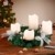Britesta Tannenkränze LED-Kerzen: Adventskranz mit weißen LED-Kerzen, silbern geschmückt (Elektrische Kerzen Adventskranz) - 2