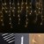 BrizLabs 480er LED Eisregen Lichterkette Lichtervorhang Eiszapfen Außen Innen Weihnachten Beleuchtung Wasserdicht Strombetrieben mit Stecker für Xmas Balkon Garten Party Hochzeit Deko, Warmweiß - 1