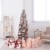 COSTWAY 180cm Bleistift Weihnachtsbaum mit Schnee und 250 warmweißen LED-Leuchten, künstlicher Tannenbaum mit Metallständer, Christbaum 500 Spitzen PVC Nadeln, Kunstbaum Weihnachten Klappsystem Grün - 2