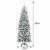 COSTWAY 180cm Bleistift Weihnachtsbaum mit Schnee und 250 warmweißen LED-Leuchten, künstlicher Tannenbaum mit Metallständer, Christbaum 500 Spitzen PVC Nadeln, Kunstbaum Weihnachten Klappsystem Grün - 4