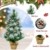 COSTWAY 60cm Künstlicher Mini Weihnachtsbaum, Tisch Tannenbaum mit Zementbasis, schneebedeckter Christbaum mit Kiefernzapfen, Kunstbaum Weihnachten 34 Spitzen PVC Nadeln, grün - 2