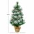 COSTWAY 60cm Künstlicher Mini Weihnachtsbaum, Tisch Tannenbaum mit Zementbasis, schneebedeckter Christbaum mit Kiefernzapfen, Kunstbaum Weihnachten 34 Spitzen PVC Nadeln, grün - 3