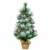 COSTWAY 60cm Künstlicher Mini Weihnachtsbaum, Tisch Tannenbaum mit Zementbasis, schneebedeckter Christbaum mit Kiefernzapfen, Kunstbaum Weihnachten 34 Spitzen PVC Nadeln, grün - 1