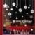 EXTSUD 2 Stück Weihnachtssticker Merry Christmas Schaufensterdekoration Wandaufkleber Fenster Aufkleber Engel Bälle und Sterne Glasaufkleber Weihnachten Xmas Vinyl Fensterbilder Dekoration (Bälle) - 1
