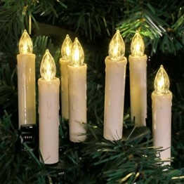 Flammenlose Kerzen, 30 LED-Kerzen Batteriebetrieben mit Fernbedienung und Timer für Hochzeit, Geburtstags, Weihnachten, Ostern, Halloween - 1