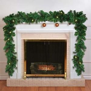 Girlande Weihnachten 270cm - Tannengirlande Beleuchtet Grün mit 30 LED