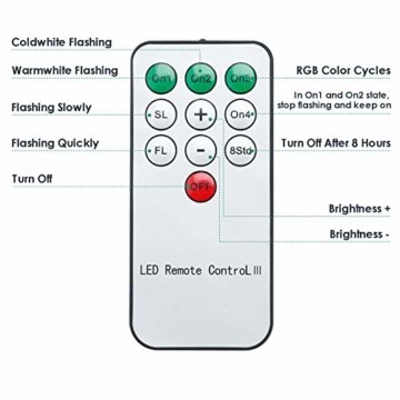 Hengda 40er LED Weihnachtskerzen Kabellos, Warmweiß & RGB Christbaumkerzen Kabellos, mit Fernbedienung Timer und Batterien, LED Kerzen Dimmbar, für Weihnachtsbaum, Weihnachten, Weihnachtsdeko, IP44 - 5