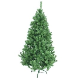 huigou HG® 220cm Grün Künstlicher Weihnachtsbaum künstliche Weihnachtsbäume Metallständer Kunststoff Nadeln PVC Hart und Weichnadel Premium Spritzguss Qualität für Outdoor Innen - 1