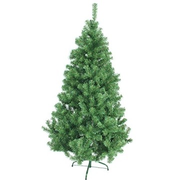 huigou HG® 220cm Grün Künstlicher Weihnachtsbaum künstliche Weihnachtsbäume Metallständer Kunststoff Nadeln PVC Hart und Weichnadel Premium Spritzguss Qualität für Outdoor Innen - 1