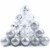 Joyjoz 24 Stücke Weihnachtskugeln, Funkelnde Kunststoff Weihnachtsbaumkugeln, Christbaumkugeln Plastik Bruchsicher Weihnachtsbaum Deko & Christbaumschmuck - 1