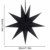 KATELUO 30cm Papier Stern Dekoration,3D Sterne Form für Weihnachten,Papierstern Weihnachtsdeko,weihnachtsdeko papierstern.(2 Stück) (schwarz) - 4