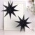 KATELUO 30cm Papier Stern Dekoration,3D Sterne Form für Weihnachten,Papierstern Weihnachtsdeko,weihnachtsdeko papierstern.(2 Stück) (schwarz) - 1