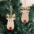 KOHMUI Holz Weihnachtsdeko Anhänger Set, Christbaumschmuck Weihnachtsbaumschmuck, Baumschmuck zum Hängen, 24 Christbaum Hirschkopf Rentier Weihnachtssnhänger mit 18 Frohe Weihnachten Aufkleber - 2