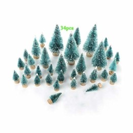 Künstlicher Weihnachtsbaum Christmas Tree Miniatur Weihnachtsdeko Klein Tisch Christmasbaum Mini Tannenbaum Weihnachts Baum Dekoration Geschenk Tischdeko, DIY Schaufenster ( Mini Weihnachtsbaum 34pcs) - 1