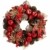 Laelr Weihnachtskranz, 15.7 Zoll Crestwood Fichtenkranz mit Tannenzapfen, Rote Beeren Weihnachtsdekorationen Weihnachts Tannenzapfenkränze für die Haustür, Wand Home Bar Hotel Xmas Party Supplies - 1