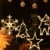 Lareina.C 4er Set Fensterdeko Hängend Fensterlicht mit Saugnapf LED Warm Weiß Batteriebetrieb Weihnachtsbeleuchtung Weihnachtsmann Weihnachtsbaum Stern Schneeflocke für Weihnachtsdeko (Xmas Set B) - 1