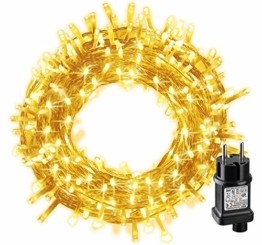 LED Lichterkette, BIGHOUSE 100 LEDs 10M Lichterkette Weihnachten mit Stecker Warmweiß, Wasserdichte IP44 für Weihnachtsbaum, Party, Hochzeit, Terrasse, Innen/Außen Dekoration - 1