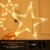 LED Lichtervorhang, Weihnachten Lichterkette, 3M Lichtervorhang Batteriebetrieben mit 12 Sterne 138 LEDs Weihnachtslichter Sternenvorhang für Weihnachten, Party, Hochzeit, Balkon Deko (Warmweiß) - 2