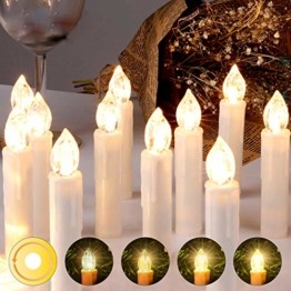 LED Weihnachtskerzen Kabellos Kerzen Weihnachtsbaumkerzen Christbaumkerzen mit Fernbedienung Timer Kerzenlichter - 1