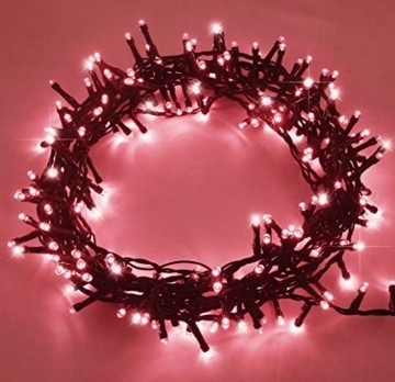 Lichterkette 500 LED 12.5m/41 ft Weihnachtsbaum beleuchtung, Lichtkette innen außen Für Weihnachten/Weihnachtslichter/Hochzeiten/Partys/Weihnachtsdekorationen rot - Grün Kabel - 6