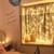 Lichtervorhang Aussen 3x3m,300 LEDs USB Vorhang lichterkette, Weihnachtsdeko Fenster Beleuchtet 8 Modi mit Fernbedienung Innen und Außen Vorhang Lichter für Zimmer Schlafzimmer Hochzeit Deko, Warmweiß - 4