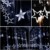 lichtervorhang fenster led,Lichterkette,Lichtervorhang Lichter Weihnachtsbeleuchtung mit 8 Flimmer-Modi,LED Lichterkette,Lichtervorhang Fenster Sterne,LED Sterne Lichterkette (Warmweiß-1) - 4