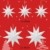 Linkbro 5 Stück Papierstern, Papiersterne Weihnachten, 9 Zacken, 30cm x 3 + 45cm x 2, für Weihnachts Dekoration, Fenster Dekoration, DIY Dekoration - 2