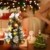 Lucoss Mini Weihnachtsbaum klein Künstlicher Tannenbaum Silber mit LED Beleuchtung, Baumschmuck Weihnachtskugeln Künstliche Weihnachtsbäume Weihnachts Desktop Dekoration 40CM - 2