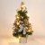 Lucoss Mini Weihnachtsbaum klein Künstlicher Tannenbaum Silber mit LED Beleuchtung, Baumschmuck Weihnachtskugeln Künstliche Weihnachtsbäume Weihnachts Desktop Dekoration 40CM - 1