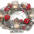 matches21 Adventskranz aus Holz rund 29×8 cm mit Gläsern als Teelichthalter & weihnachtlicher Dekoration in rot - 