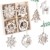 Mocraft 20 Stücke Weihnachtsbaumschmuck aus Holz,Christbaumschmuck Hängen mit Schnur für Weihnachtsdekoration Handwerk,Weihnachten Verzierung - 1