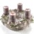 Moderner Metallkranz - D30cm / H13cm - Silber - Adventskranz aus Edelstahl für 4 Kerzen - Hochwertige Weihnachtsdeko - 1