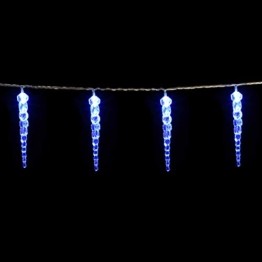 Monzana 80 LED Lichterkette Eiszapfen Blau Innen & Außen Länge 13m Weihnachten Beleuchtung Weihnachtsdeko Outdoor - 1