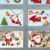 O-Kinee Weihnachten Fensterdeko,Fensterbilder Weihnachten Selbstklebend, Fensteraufkleber Weihnachten,Winter-Deko Schneeflocken Fensterbild, Statisch Haftende Weihnachtsmann Süße Elche Fensterbilder - 2