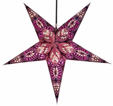 Papierstern Menor violett-natur / Leuchten & Sterne - 1