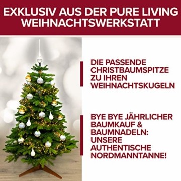 Pure Living Weihnachtskugeln Glas im wunderschönen Handwerk-Design - 24-tlg. Set mit exklusiven Christbaumkugeln Glas - Weihnachtsbaumkugeln in EU Premium-Qualität - Einzigartig-festlicher Baumschmuck - 6