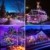 Quntis 20m 200 LED Lichterkette Außen Bunt, IP44 8 Modi Weihnachtsbeleuchtung Innen Strombetrieben, Weihnachtsdeko für Weihnachtsbaum Garten Balkon Terrasse Büsche Zimmer Fenster Wand Party Hochzeit - 2