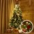 SALCAR 3m Christbaumbeleuchtung mit Ring, Weihnachtsbaum-Überwurf-Lichterkette mit 10 Girlanden 350er LED Lichterkette Wasserdicht für 120cm - 350cm baum, tannenbaum, grüngürtel, busche - Warmweiß - 2