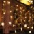 SALCAR 3m LED Lichtervorhang, 18er schneeflocke LED Lichterkette, Wasserdicht Innen/Außen Weihnachtsdeko 108er Leuchtioden Lichtervorhang Sternenvorhang - Warmweiß - 2