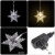 SALCAR 3m LED Lichtervorhang, 18er schneeflocke LED Lichterkette, Wasserdicht Innen/Außen Weihnachtsdeko 108er Leuchtioden Lichtervorhang Sternenvorhang - Warmweiß - 3