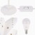 SALCAR Papierstern Ø 55 cm, LED-Tischlampe für Weihnachten, Inneneinrichtung, Beleuchtungslampe mit weißem Eisensockel und E27 Glühbirne, warmweiß - 2