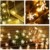 Schneeflocke Weihnachten Lichterketten,6M 40 LED Lichterkette Außen Weihnachtsbeleuchtung Batterie Betriebene für Schlafzimmer Innen Hochzeit Garten Zimmer Party Feier Deko(Warmweiß) - 3
