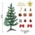 Sunshine smile Mini Weihnachtsbaum,30 cm Mini Weihnachts Baum mit LED Lichterketten,Mini Tannenbaum für Tisch,Weihnachtsbaum Miniatur,Künstlicher Weihnachtsbaum,Weihnachts Baum klein,Christbaum(A) - 2