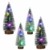 TOYANDONA 4 Stücke Künstlicher Weihnachtsbaum mit Schnee Mini Tannenbaum LED Christbaum Weihnachtsschmuck Tischdeko Weihnachtsdeko Baum - 2