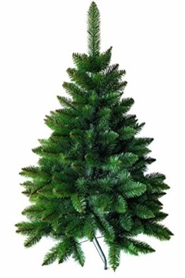 Weihnachtsbaum künstlich 120 cm – Dichte Zweige, einfacher Aufbau, Made in EU - Authentischer Christbaum mit Metallständer – Edle Nordmanntanne - Exklusiver Künstlicher Tannenbaum von Pure Living - 1