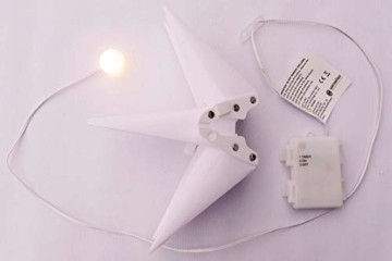 Weihnachtssterne 3er-Set LED Sterne weiß beleuchtet 25/25/35 cm warmweiß Weihnachtsbeleuchtung - 5