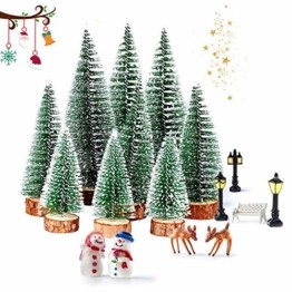 WELLXUNK® Weihnachtsbaum,Mini Weihnachts Baum,Christmasbaum Mini Grün,Weihnachtsbaum Miniatur,Künstlicher Weihnachtsbaum,Weihnachts Baum klein,Künstlich Klein Weihnachtsdeko - 1